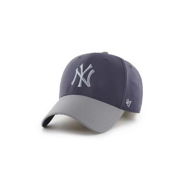 47brand sapca MLB New York Yankees culoarea albastru marin, cu imprimeu
