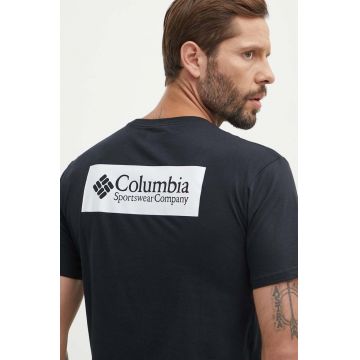 Columbia tricou din bumbac North Cascades culoarea negru, cu imprimeu 1834041