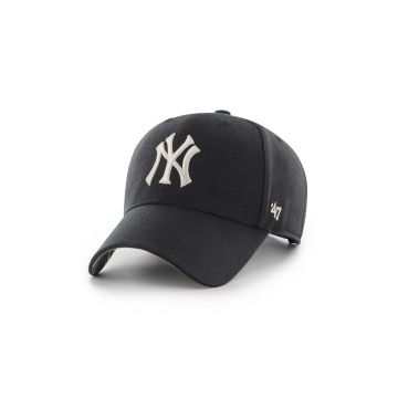 47brand șapcă de baseball din bumbac MLB New York Yankees culoarea negru, cu imprimeu