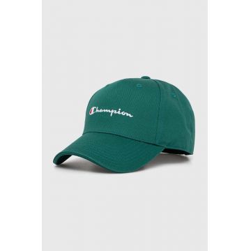 Champion șapcă de baseball din bumbac culoarea verde, cu imprimeu 805973