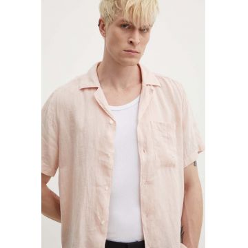 HUGO cămașă de in culoarea roz, regular, 50490761