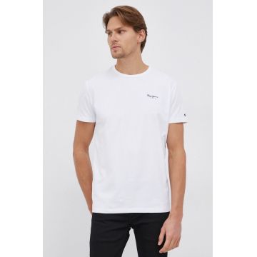 Pepe Jeans Tricou Original Basic culoarea alb, cu imprimeu