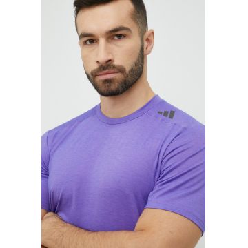 Adidas Performance tricou de antrenament Designed for Training culoarea violet, neted