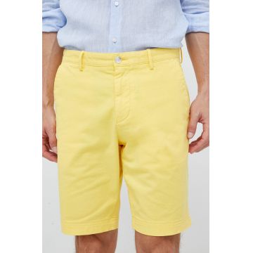 BOSS pantaloni scurți bărbați, culoarea galben 50487993