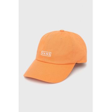 Vans șapcă din bumbac culoarea portocaliu, cu imprimeu VN0A36IUYST1-MELON