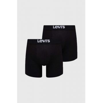 Levi's boxeri 2-pack bărbați, culoarea negru 37149.0824-005