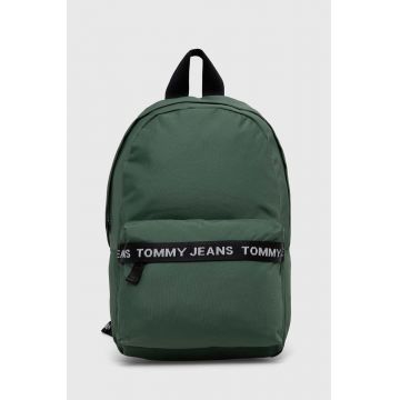 Tommy Jeans rucsac barbati, culoarea verde, mare, cu imprimeu