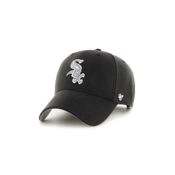 47brand șapcă din amestec de lână MLB Chicago White Sox culoarea negru, cu imprimeu