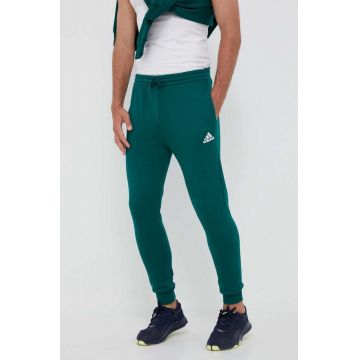 adidas pantaloni de trening culoarea verde, uni IJ8892