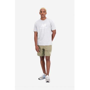 New Balance tricou bărbați, culoarea gri, cu imprimeu MT31541AG-1AG
