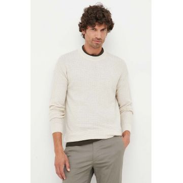 Sisley pulover din amestec de lana barbati, culoarea bej, light