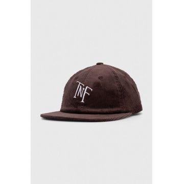 The North Face șapcă de baseball din catifea culoarea negru, cu imprimeu