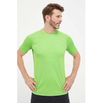 Fila tricou de alergare Ridgecrest culoarea verde, neted