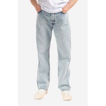 Wood Wood jeans din bumbac Al Rigid Denim Straight Fit 12225804.7051-OFFWHIT
