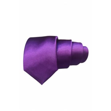 Cravata uni 7 cm violet Massimo Clessi