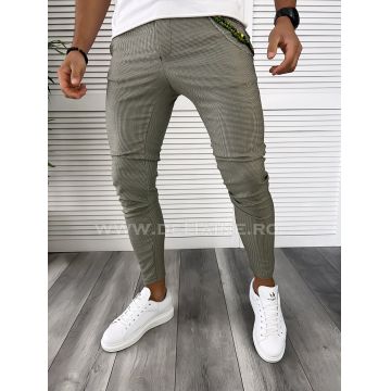 Pantaloni barbati casual regular fit verzi B8002 B6-5.3