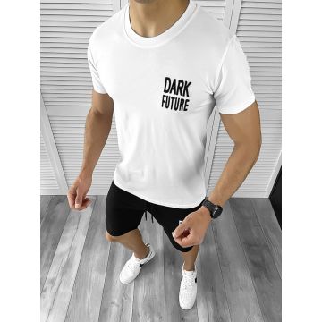Trening barbati alb/negru pantaloni + tricou 11699 119-4