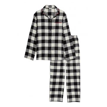 Pijama in carouri cu pantaloni lungi
