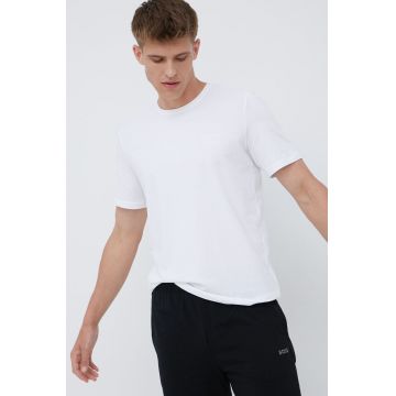 BOSS tricou de pijama bărbați, culoarea alb, cu imprimeu 50469550