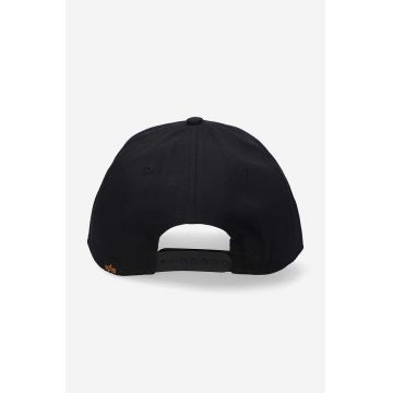 Alpha Industries șapcă de baseball din bumbac culoarea negru, cu imprimeu 126912.682-black
