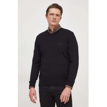 BOSS pulover de bumbac culoarea negru, light 50506042