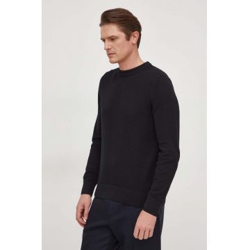 BOSS pulover de bumbac culoarea negru, light 50506022