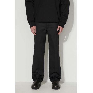 Dickies pantaloni de bumbac culoarea negru, mulata 873.BLK-BLACK