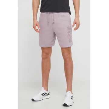 adidas pantaloni scurți bărbați, culoarea violet IW1196