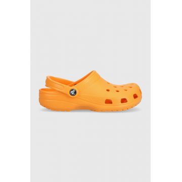 Crocs papuci Classic culoarea portocaliu 10001