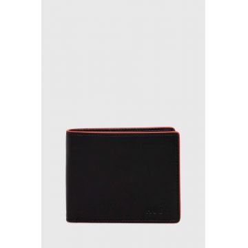 HUGO portofel de piele bărbați, culoarea negru 50511302