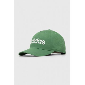 adidas șapcă de baseball din bumbac culoarea verde, cu imprimeu IR7908