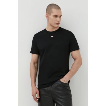 Diesel tricou din bumbac bărbați, culoarea negru, cu imprimeu A04081.0GRAI