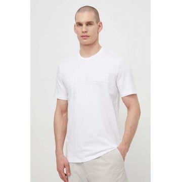 BOSS tricou din bumbac bărbați, culoarea alb, cu imprimeu 50511049