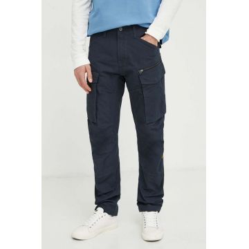 G-Star Raw pantaloni barbati, culoarea albastru marin, cu fason cargo