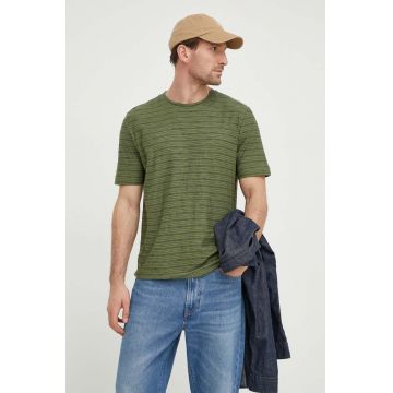 Marc O'Polo tricou din bumbac barbati, culoarea verde, modelator