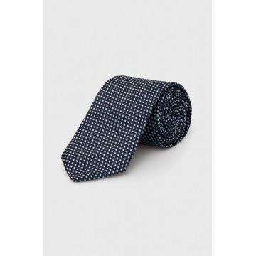 BOSS cravată de mătase culoarea bleumarin 50512543