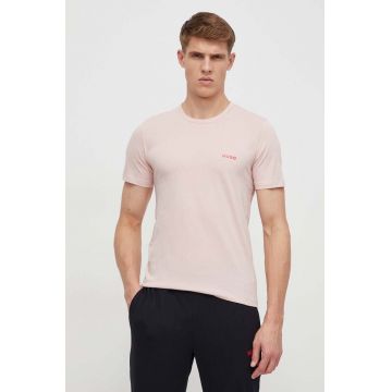 HUGO tricou din bumbac 3 - pack 3-pack bărbați, culoarea roz, cu imprimeu 50480088