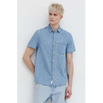 Tommy Jeans cămașă bărbați, cu guler clasic, regular DM0DM18958