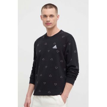 adidas bluză bărbați, culoarea negru, cu imprimeu IS1828