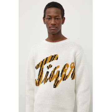 Tiger Of Sweden pulover din amestec de lana barbati, culoarea bej