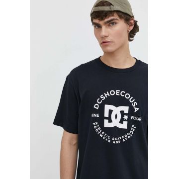 DC tricou din bumbac barbati, culoarea albastru marin, cu imprimeu, ADYZT05376