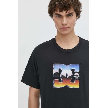 DC tricou din bumbac barbati, culoarea negru, cu imprimeu, ADYZT05355