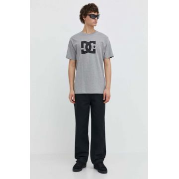 DC tricou din bumbac Star barbati, culoarea gri, cu imprimeu, ADYZT05373