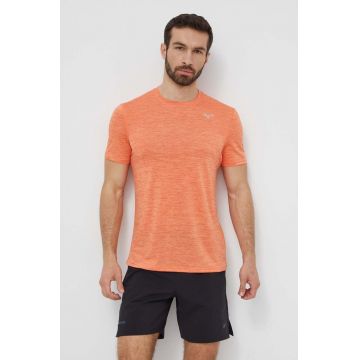 Mizuno tricou de alergare Impulse culoarea portocaliu, melanj, J2GAA519