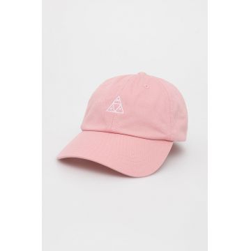 HUF șapcă din bumbac culoarea roz, cu imprimeu