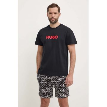 HUGO pijamale de bumbac culoarea negru, modelator, 50514972
