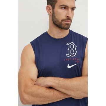 Nike tricou de antrenament Boston Red Sox culoarea albastru marin