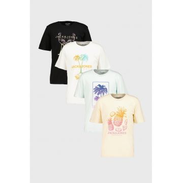 Set de tricouri din bumbac cu model tropical Lafayette - 4 piece