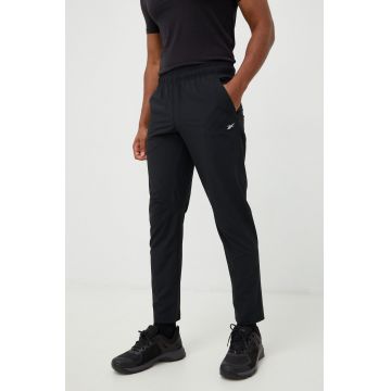 Reebok pantaloni de antrenament DMX barbati, culoarea negru, neted