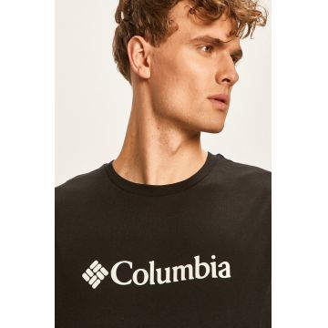 Columbia Tricou bărbați, culoarea negru, cu imprimeu